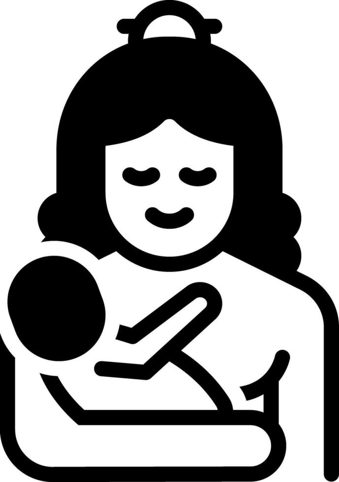 solid icon for mother vector