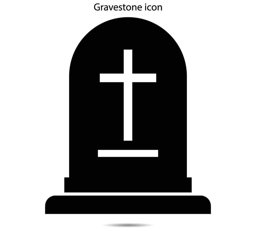 Gravestone icon, Vector illustration