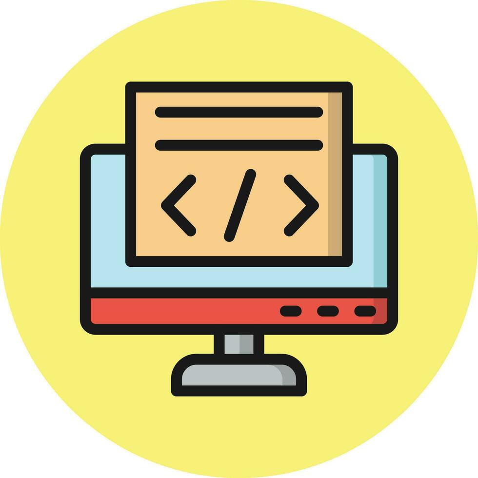 Coding Vector Icon Design Illustration