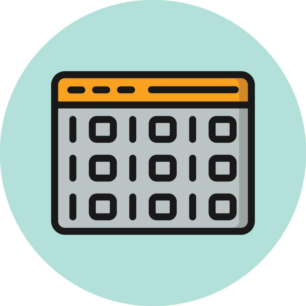 Binary Code Vector Icon Design Illustration