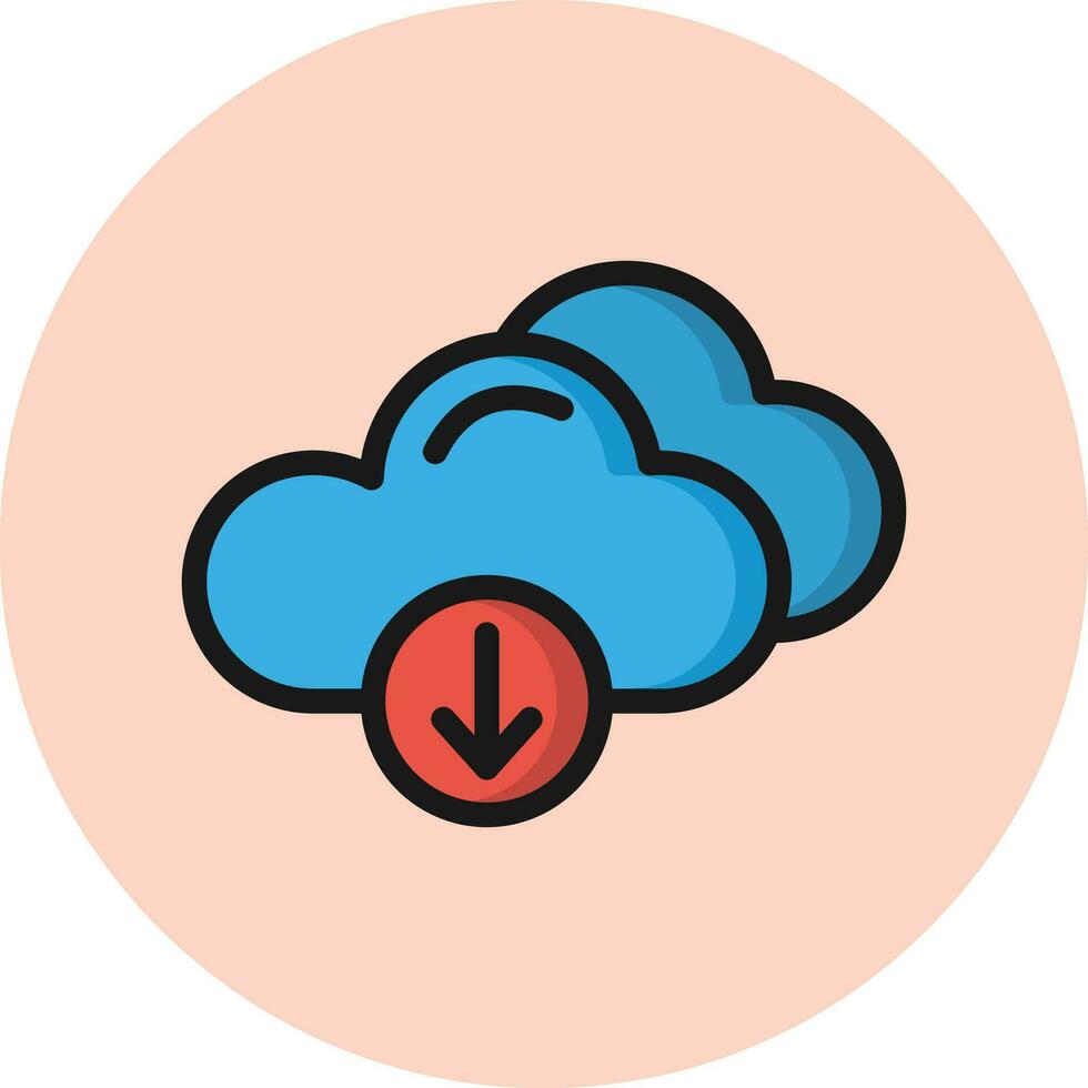 nube descargar vector icono diseño ilustración