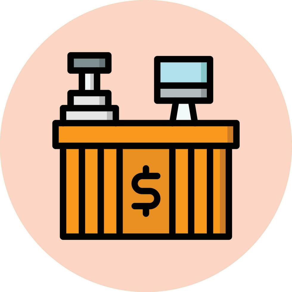 ilustración de diseño de icono de vector de contador de efectivo