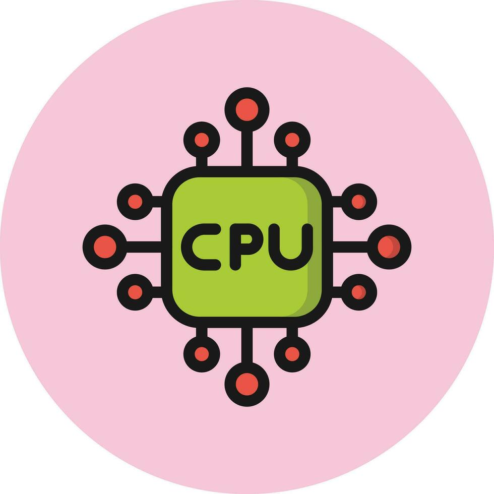 Cpu Vector Icon Design Illustration