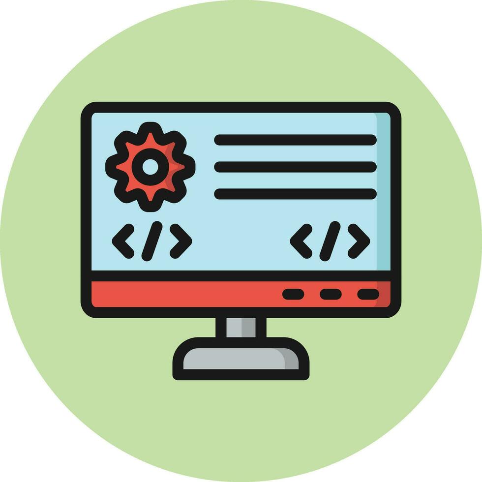 Backend Vector Icon Design Illustration