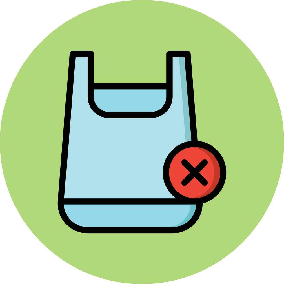 No plastic bag Vector Icon Design Illustration