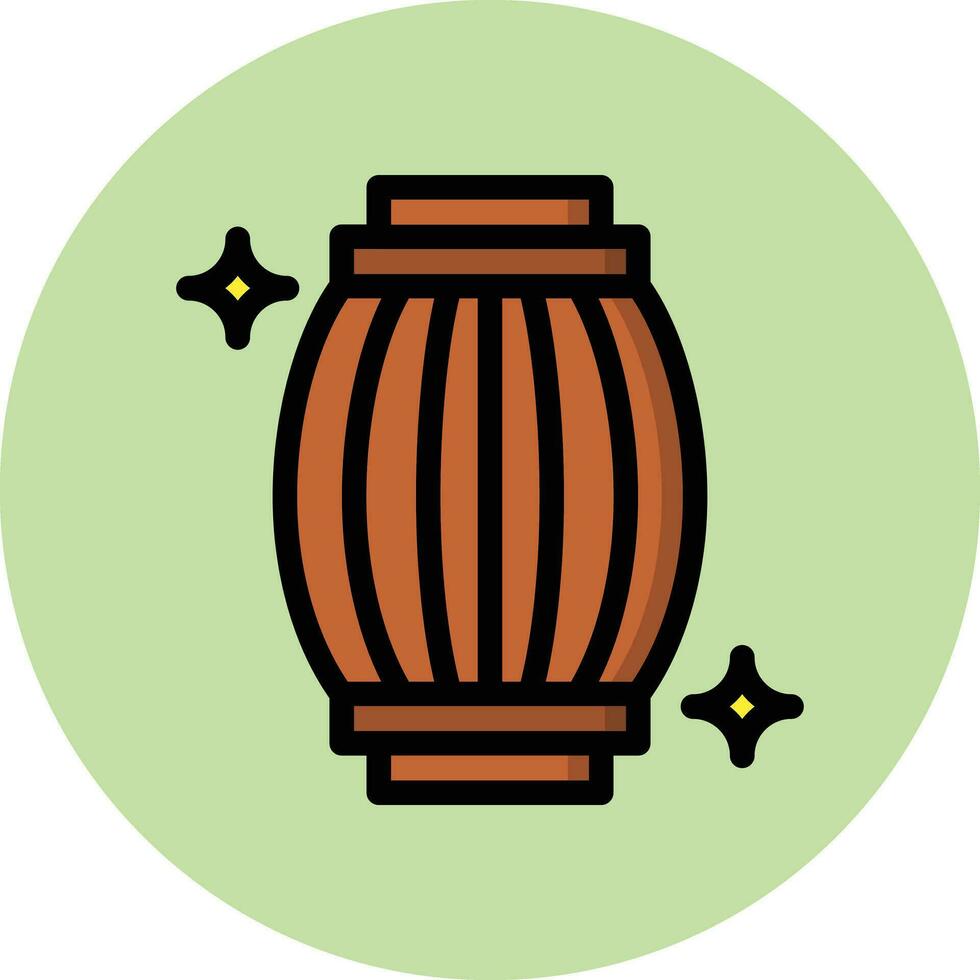 Ilustración de diseño de icono de vector de barril