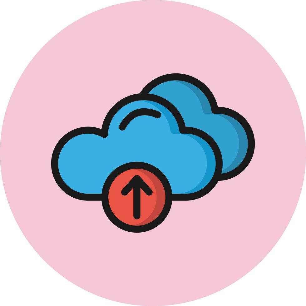 Cloud Upload Vector Icon Design Illustration