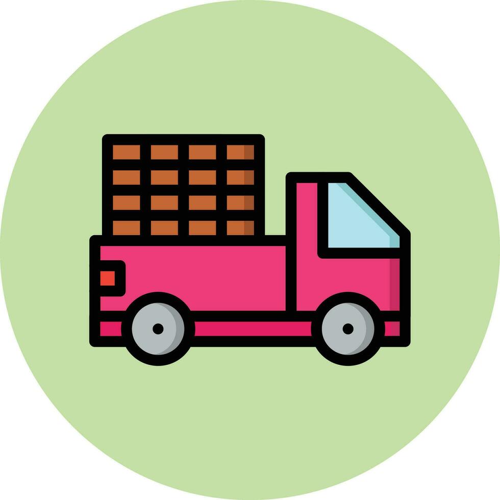 Pickup truck Vector Icon Design Illustration