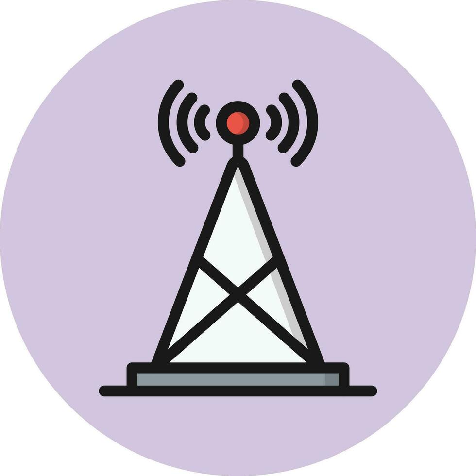 ilustración de diseño de icono de vector de antena