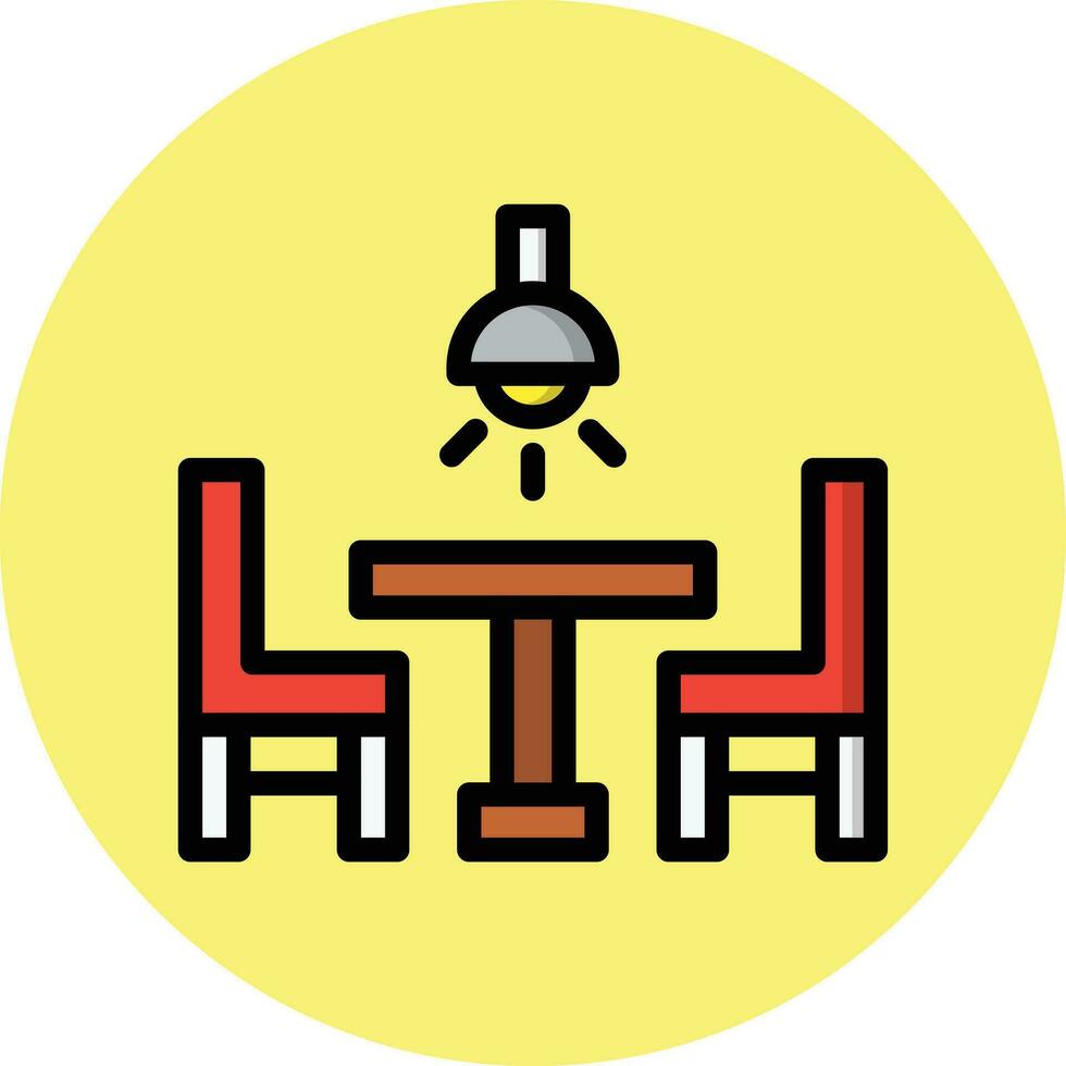 Dining Table Vector Icon Design Illustration