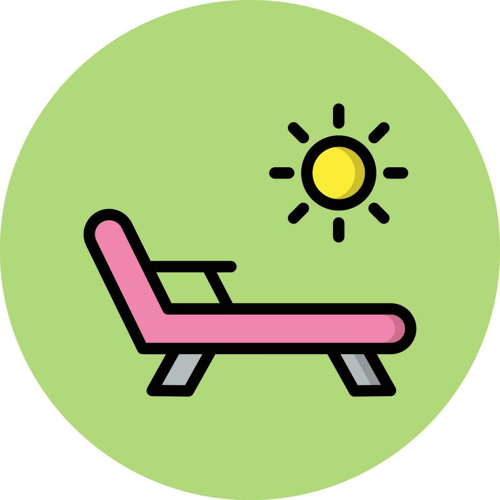 Deck Chair Vector Icon Design Illustration