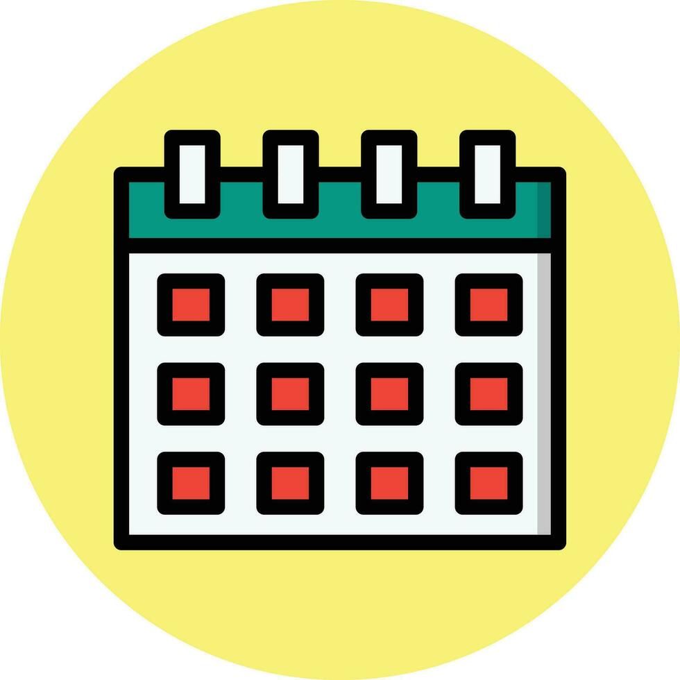 ilustración de diseño de icono de vector de calendario