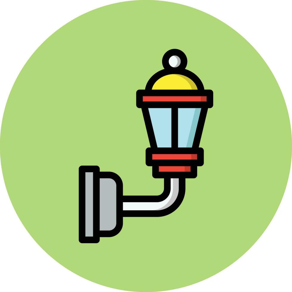 Wall Lamp Vector Icon Design Illustration