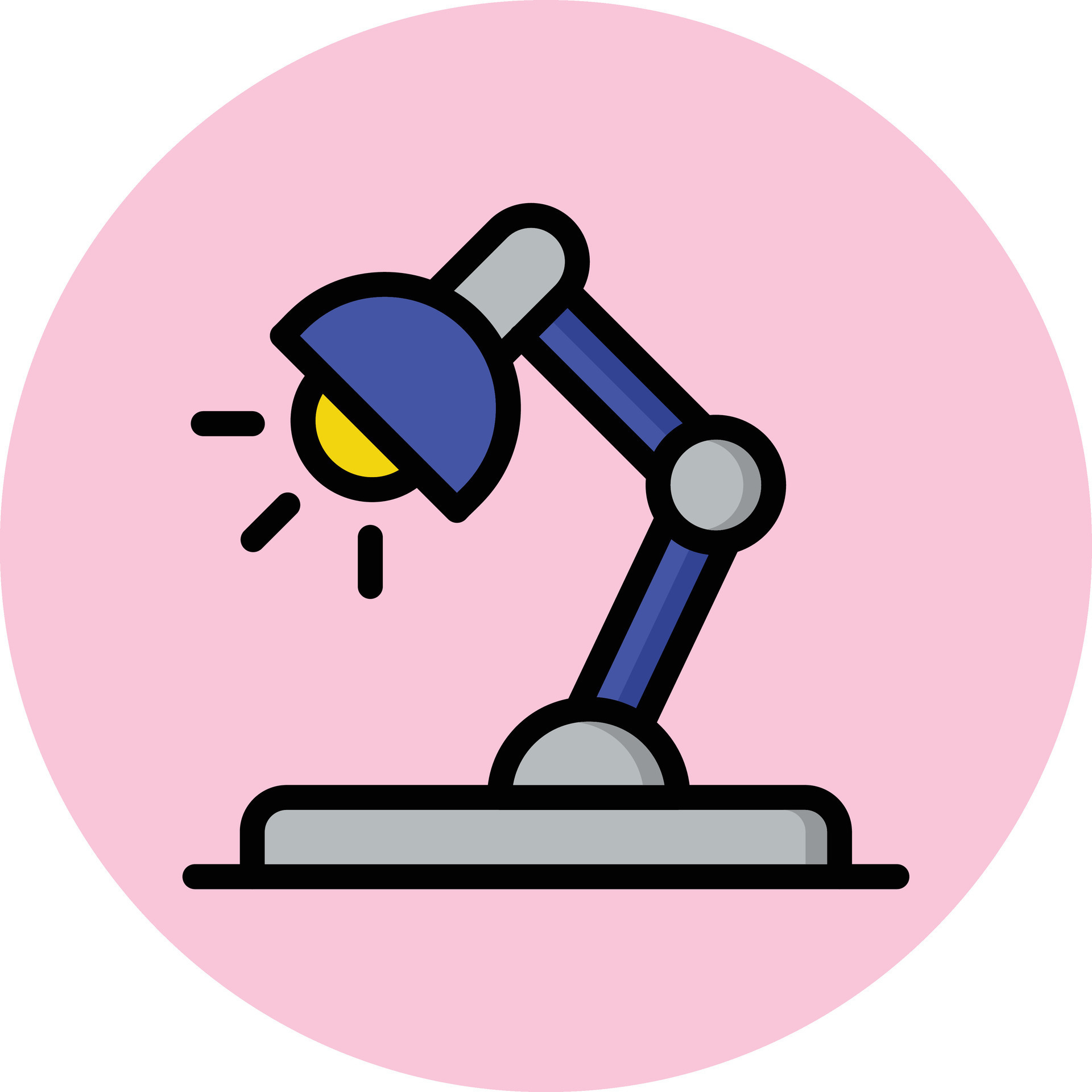 Desk Lamp Vector Icon Design Illustration 34552667 Vector Art at Vecteezy