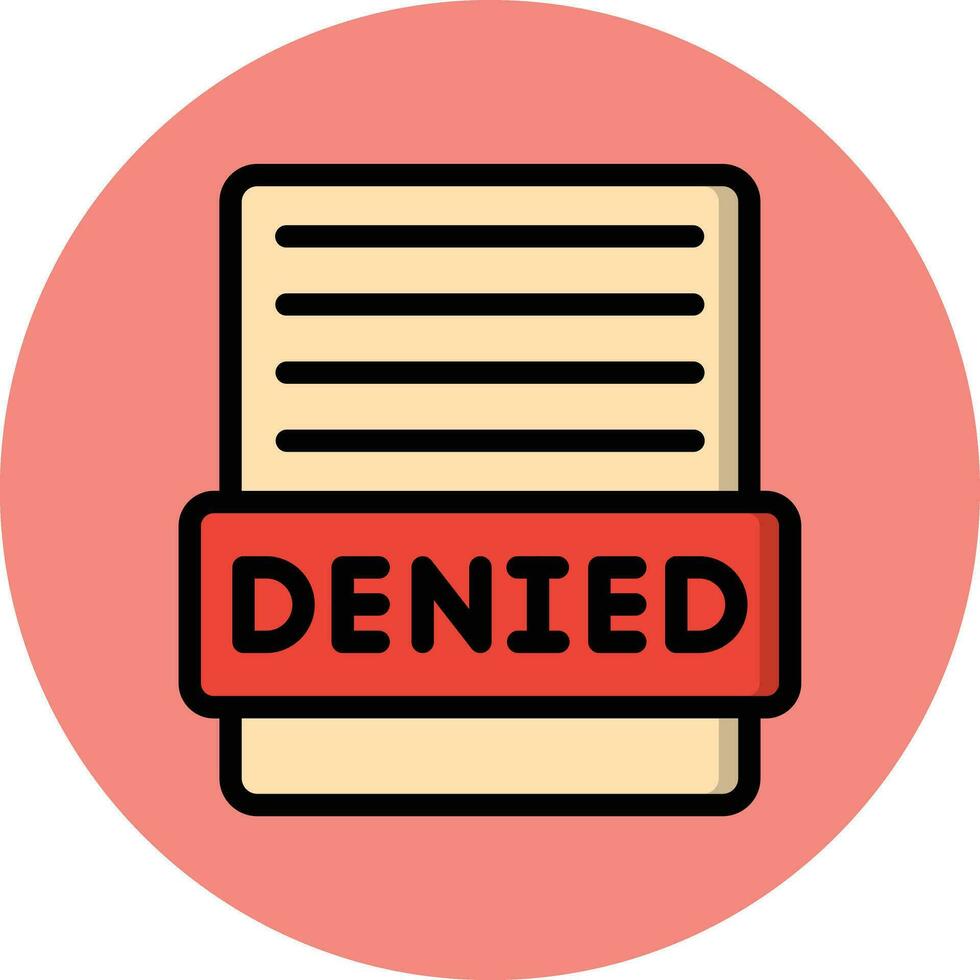 Denied Vector Icon Design Illustration