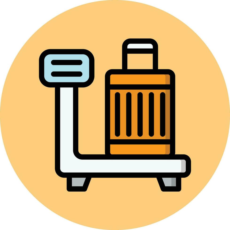 Luggage Scan Vector Icon Design Illustration