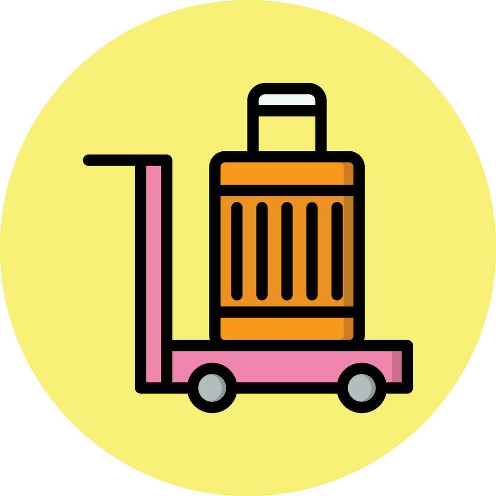 Airport Cart Vector Icon Design Illustration