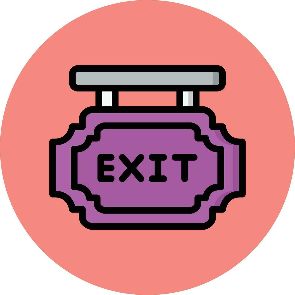 Exit Vector Icon Design Illustration