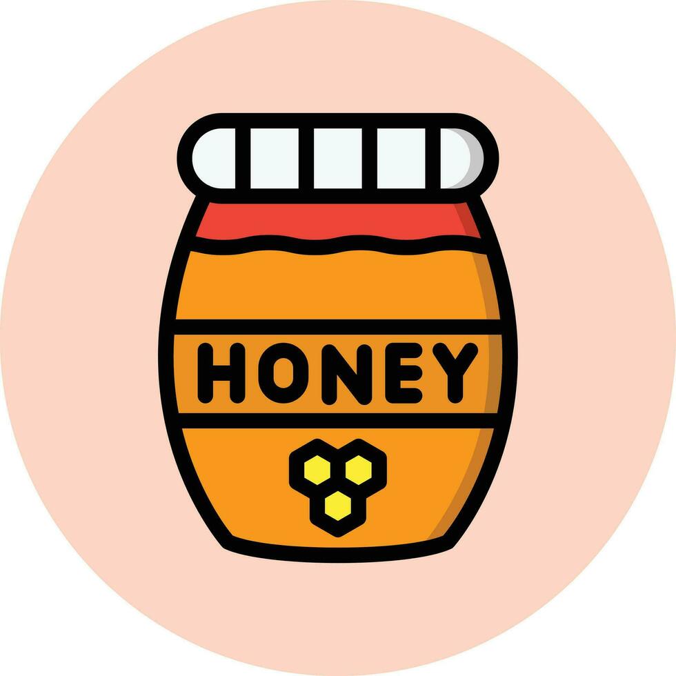 Honey Jar Vector Icon Design Illustration