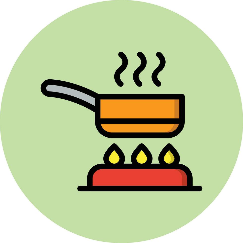 Frying Pan Vector Icon Design Illustration