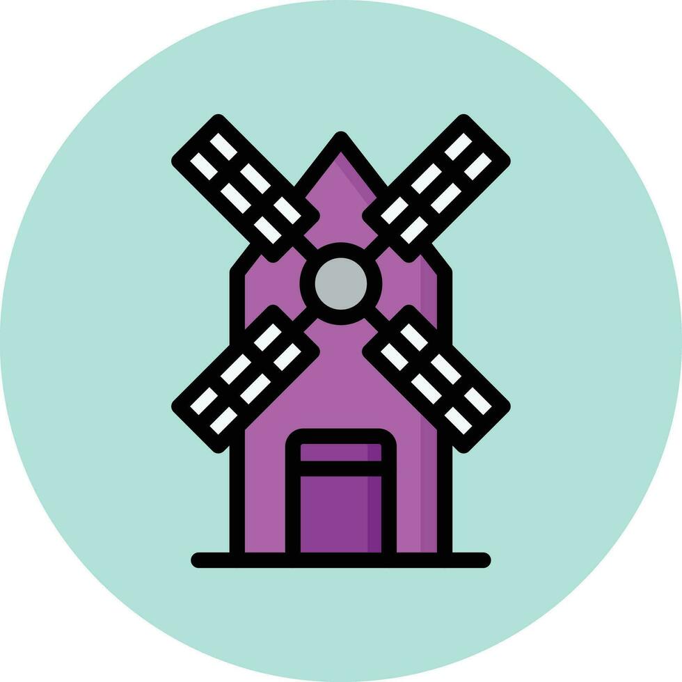 Windmill Vector Icon Design Illustration