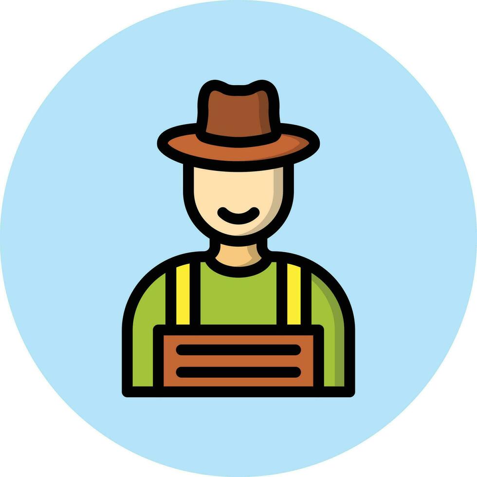 Farmer Vector Icon Design Illustration