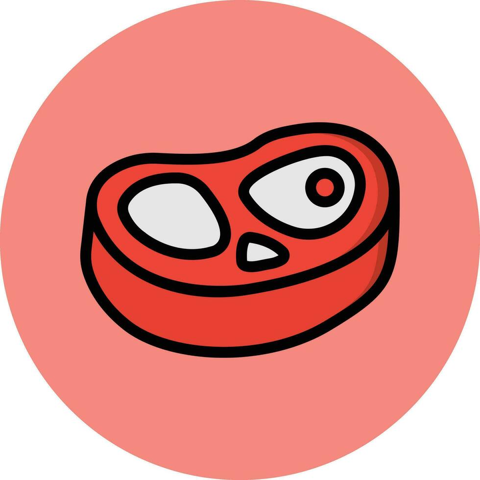 Steak Vector Icon Design Illustration