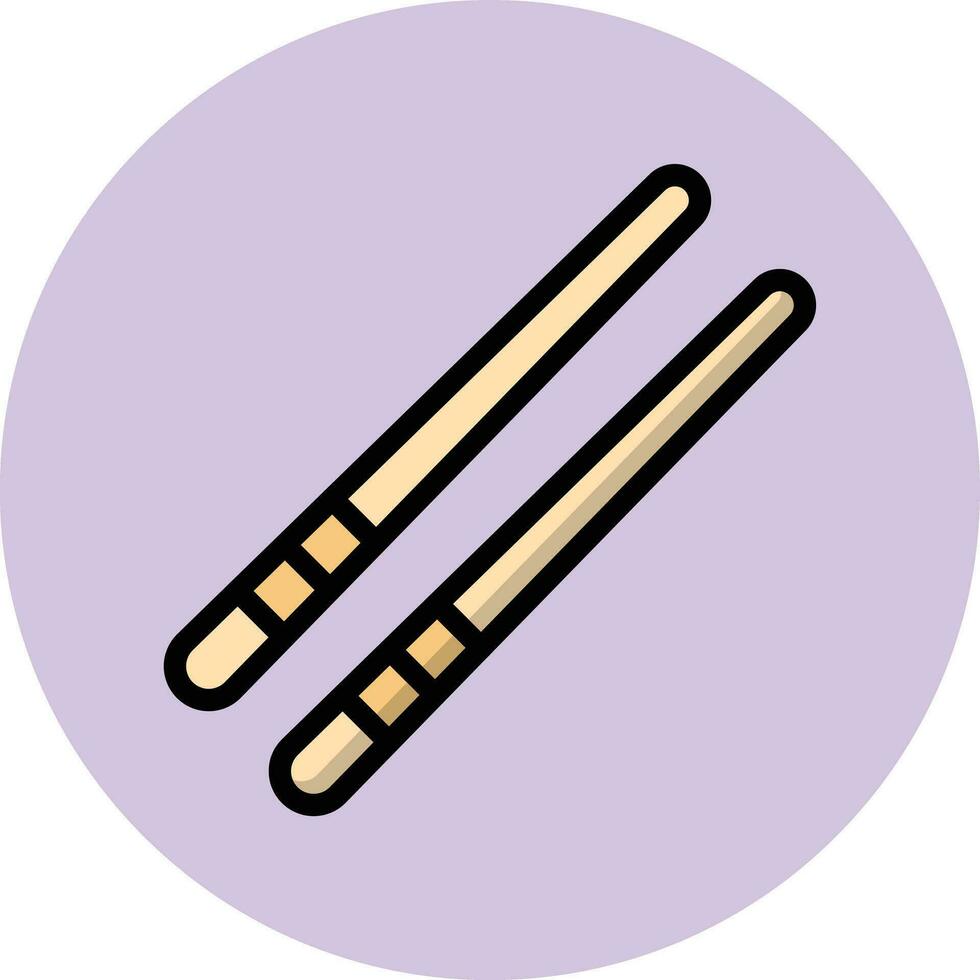 Chopsticks Vector Icon Design Illustration