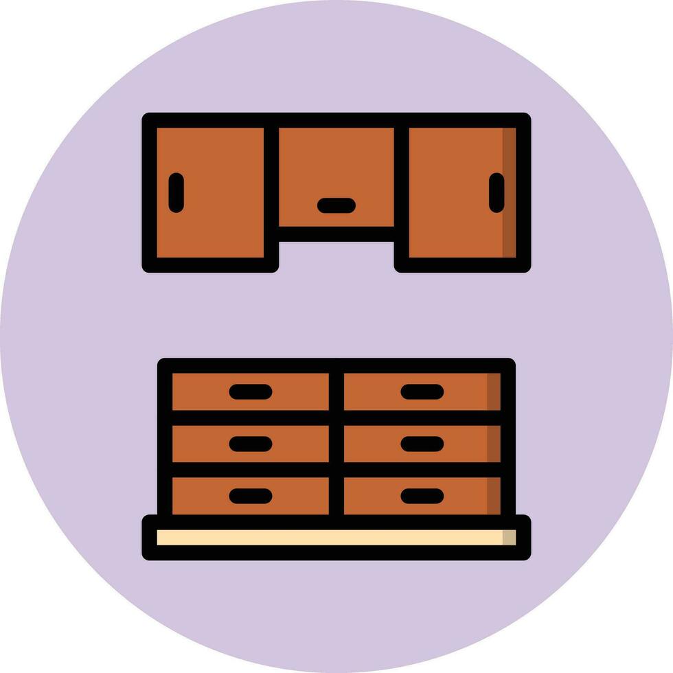Cupboard Vector Icon Design Illustration