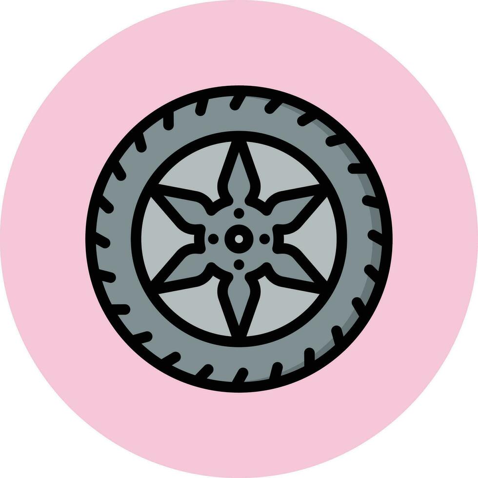 Wheel Vector Icon Design Illustration