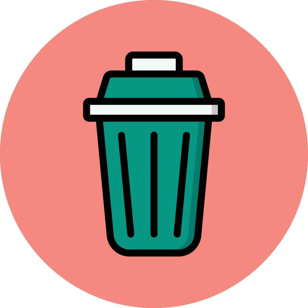 ilustración de diseño de icono de vector de basura