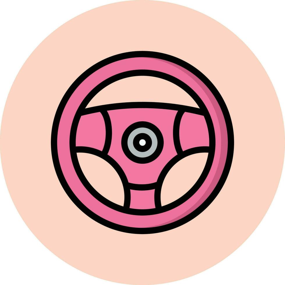 Steering wheel Vector Icon Design Illustration