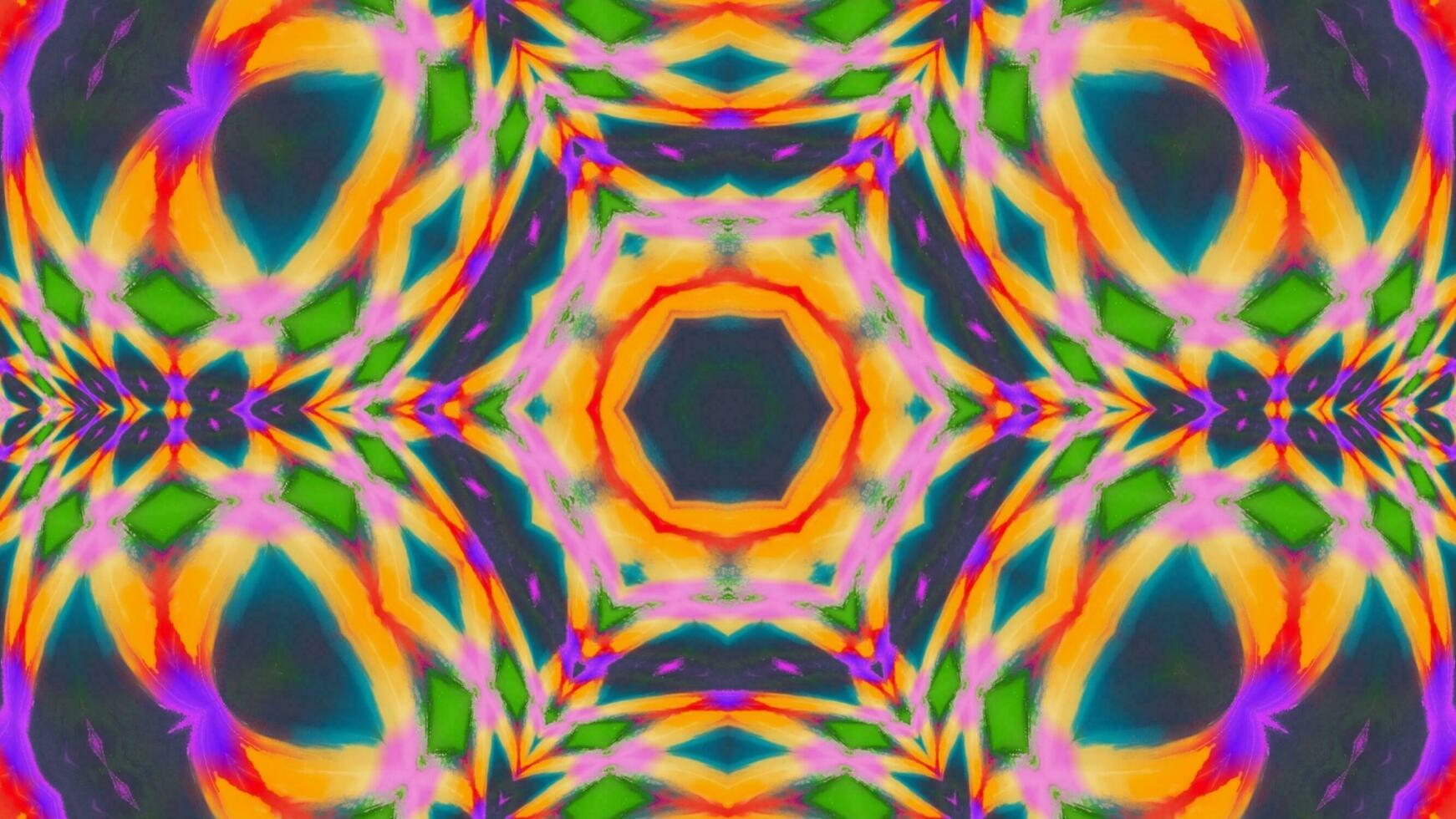 Stunning Abstract Kaleidoscope Background. Unique Multicolor Mosaic Texture in Seamless Geometric Pattern photo