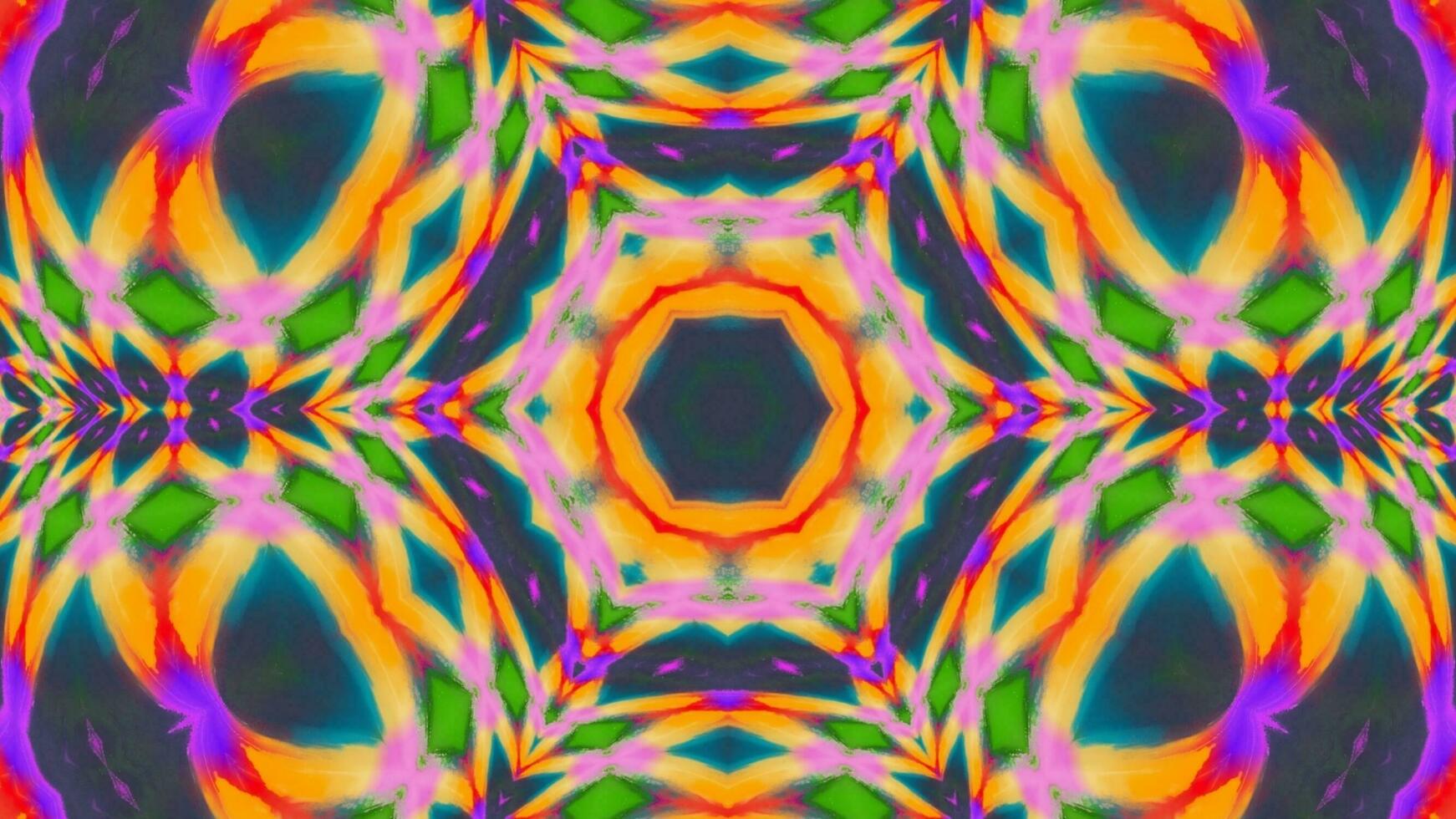 Stunning Abstract Kaleidoscope Background. Unique Multicolor Mosaic Texture in Seamless Geometric Pattern photo