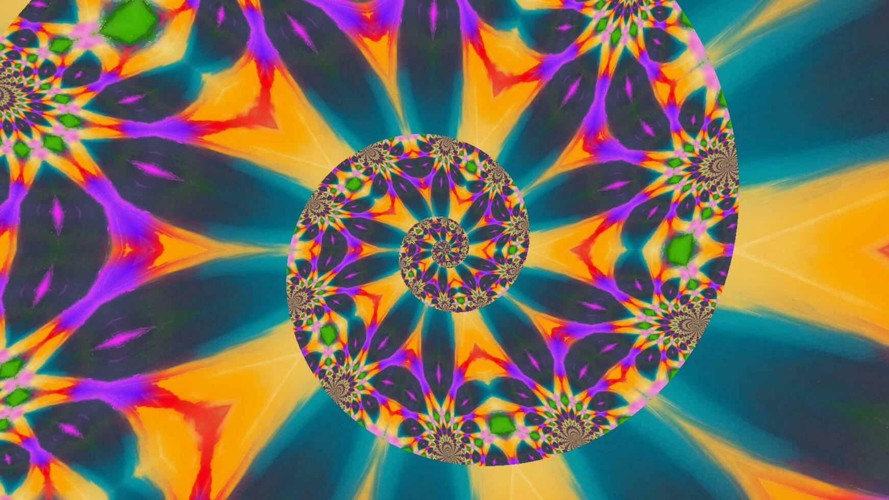 Stunning Abstract Kaleidoscope Background. Unique Multicolor Mosaic Texture in Seamless Geometric Pattern photo