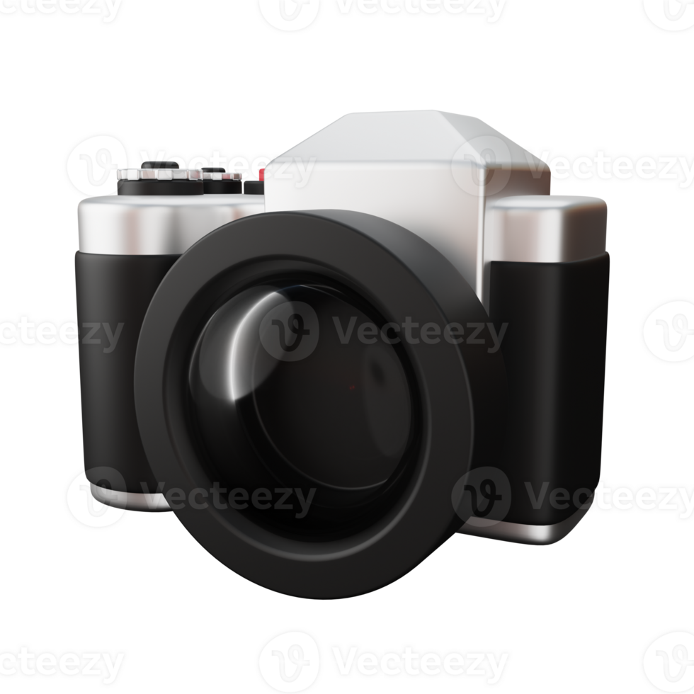 Professional DSLR Camera 3D Illustration png
