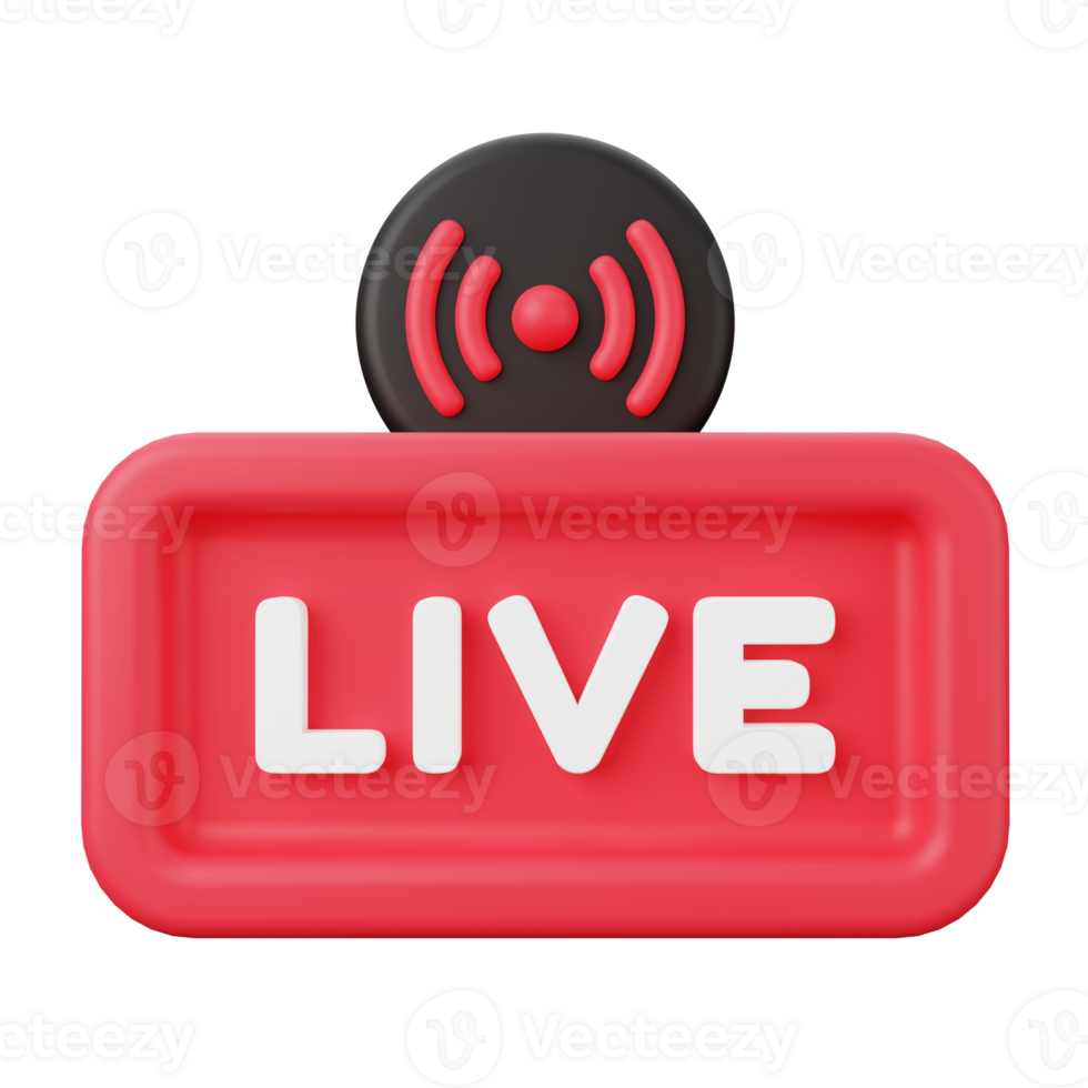 Live Streaming Overlay 3D Illustration png