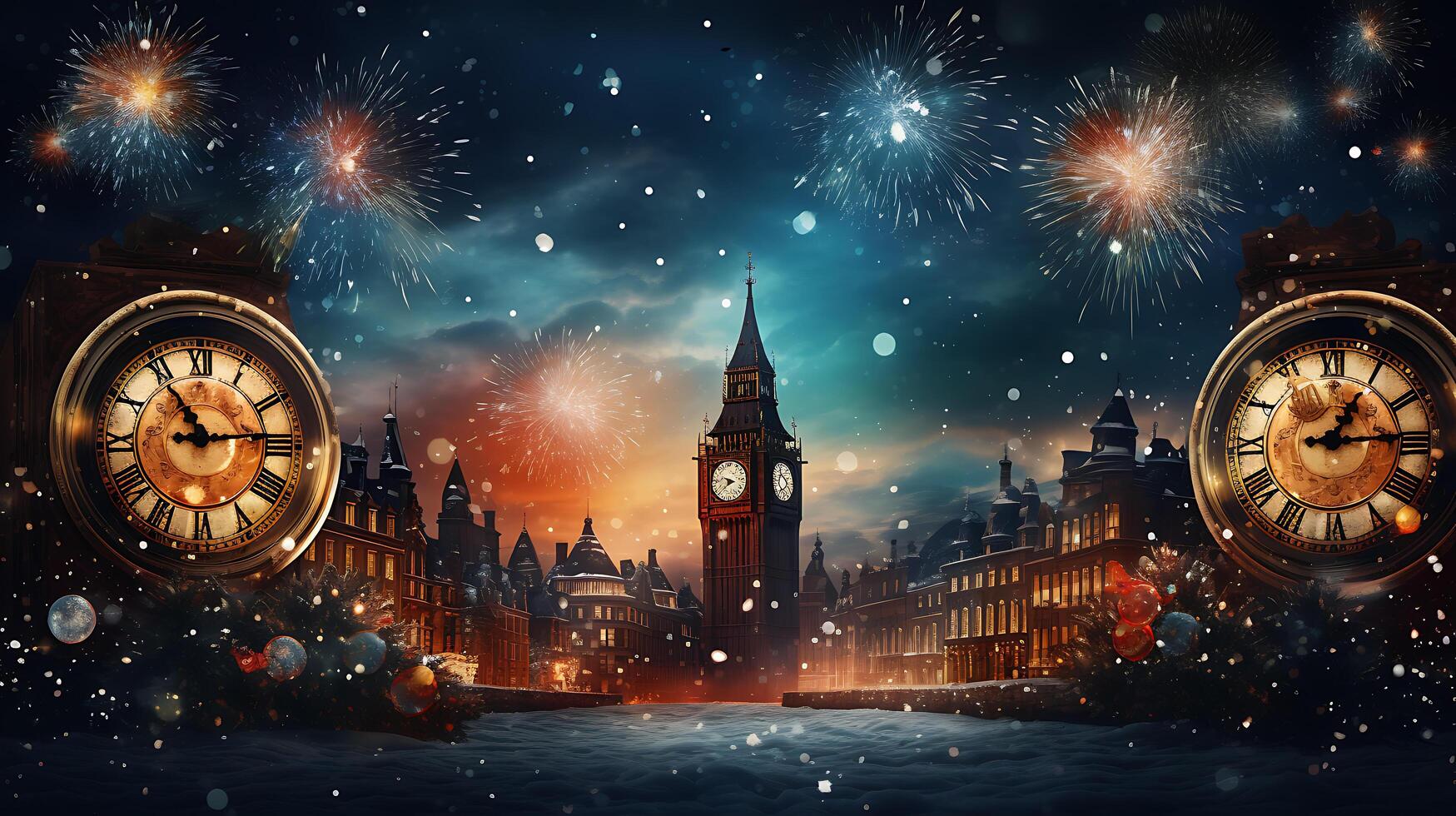 AI generated Happy New year background photo