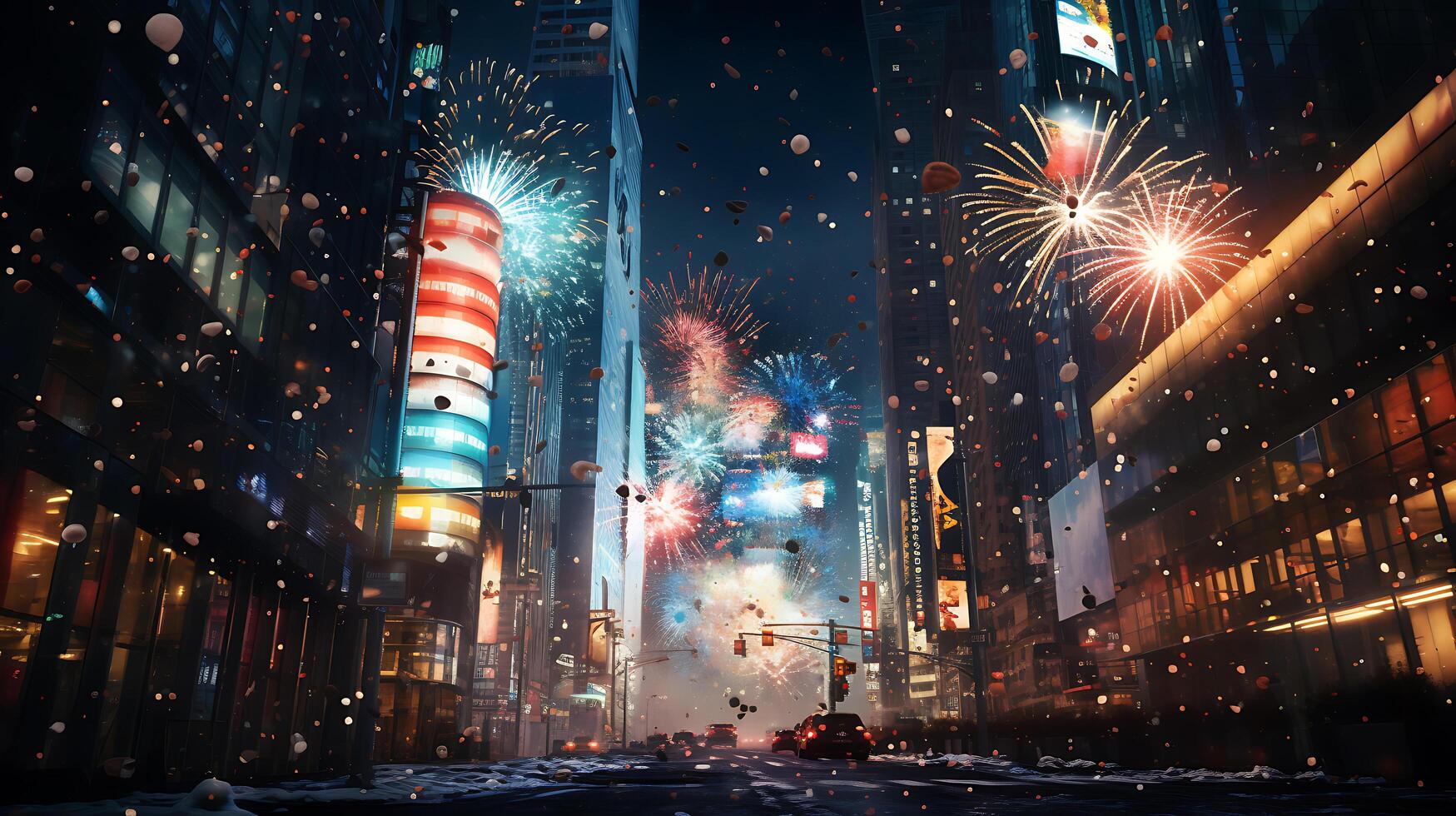 AI generated Happy New year background photo