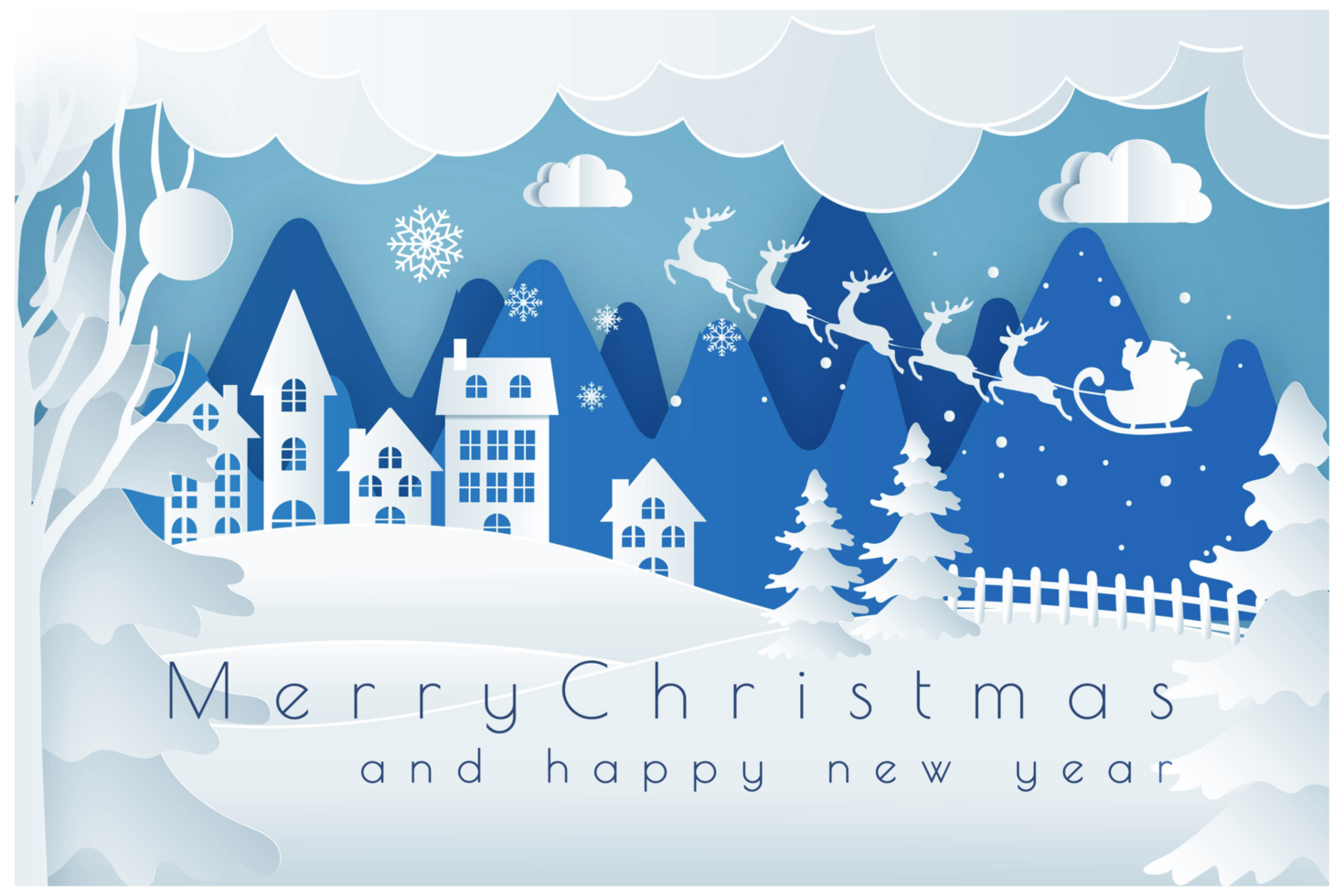 merry christmas and happy new year png