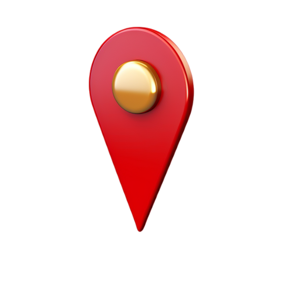 AI generated 3d render red map pointer png