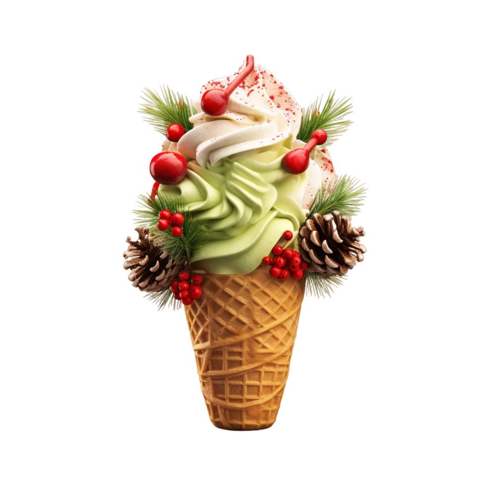 Christmas Day Ice Cream Ai Generative png