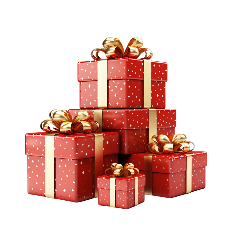 Red Gift Box Ai Generative png