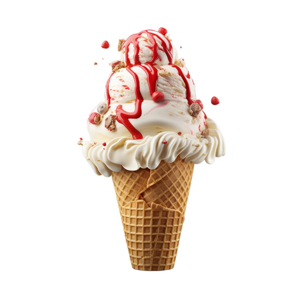 Yummy ice cream cone Ai Generative png