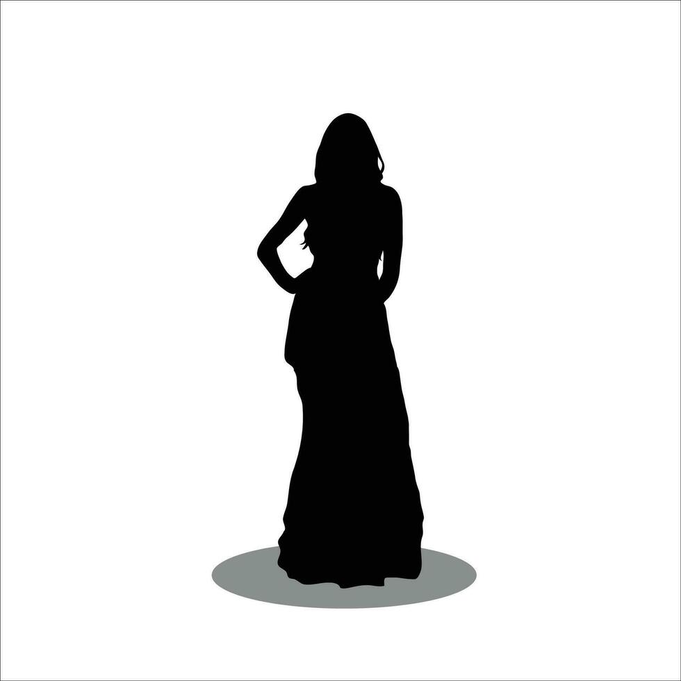 Girl silhouette stock vector illustration