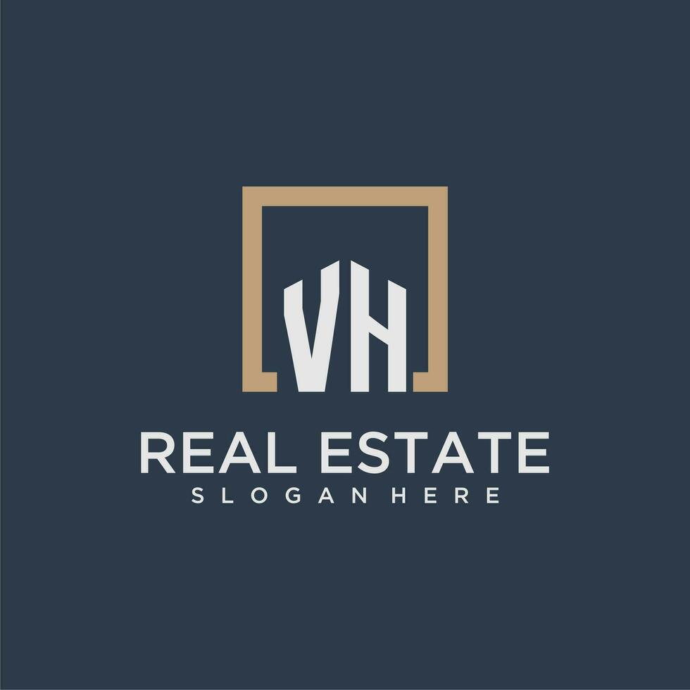 VH initial monogram logo for real estate design 34554401 Vector Art at