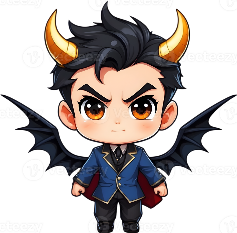 AI generated an anime character with horns and wings demon devil ai generative png