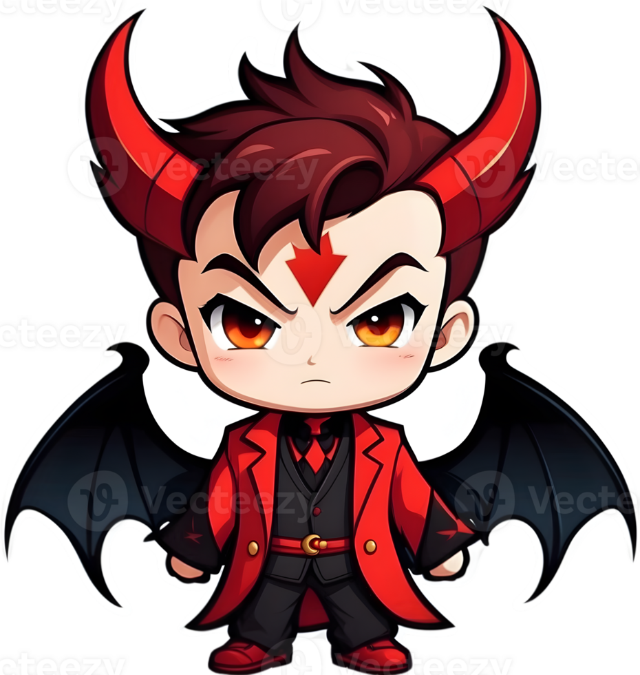 AI generated an anime character with horns and wings demon devil ai generative png