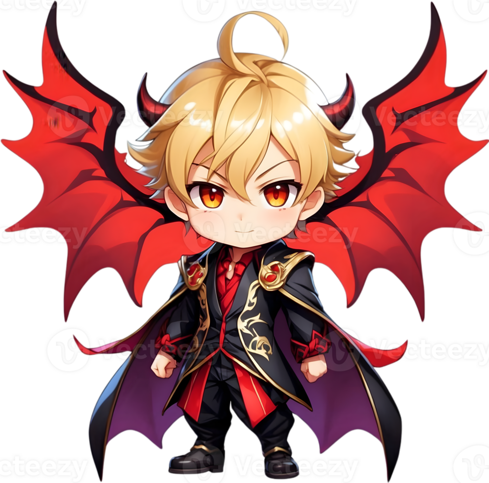 AI generated an anime character with horns and wings demon devil ai generative png