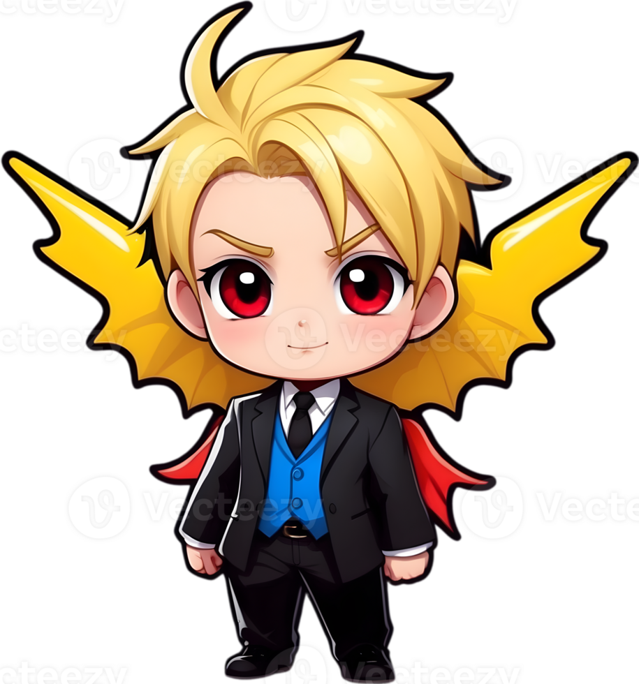 AI generated an anime character with horns and wings demon devil ai generative png